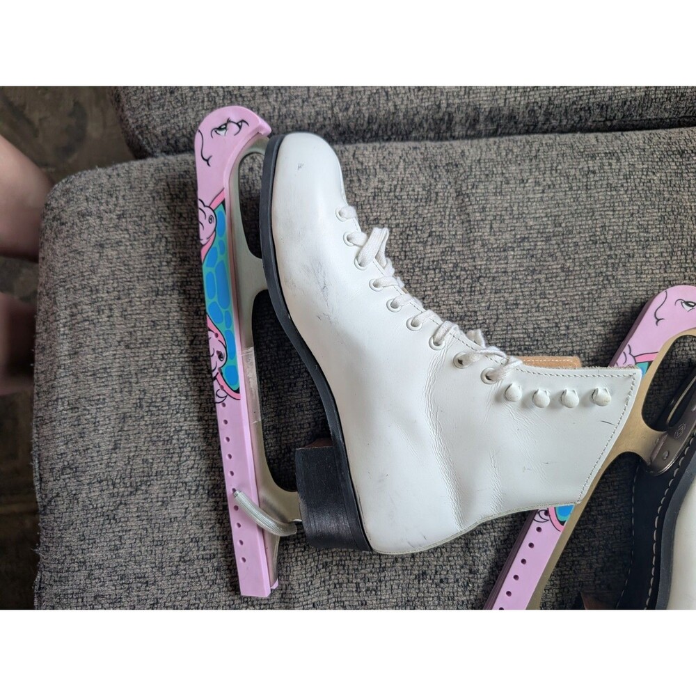Riedell Figure Ice Skates White Women's Size 7 Lace Closure Winter Sports - Picture 3 of 11